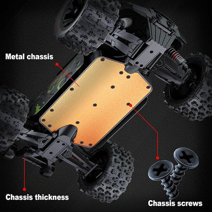 1/14 Brushless RC Cars for Adults Fast 50+ mph RC Trucks 4x4 Offroad Waterproof Electric Powered High Speed Remote Control Car Fast Extreme All Terrain RC Truggy with 3S Battery for Snow Sand