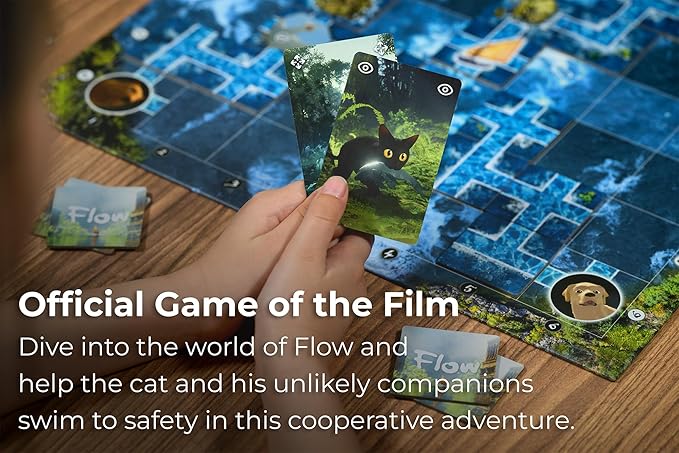 Flow: The Official Cooperative Board Game | Strategy Game for 1–4 Players Ages 8+ | Based on The Award-Winning Animated Film | Family &amp Solo Play | Survive The Flood Rescue Allies
