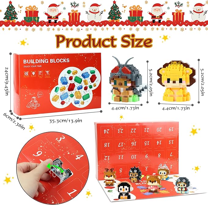Mini Building Block Sets Animal 24 PackEaster Egg Fillers for Kids Party Favors for Kids Building Set for Goodie Bag Fillers Classroom Prizes Ages 6+ (Animals and Insects)