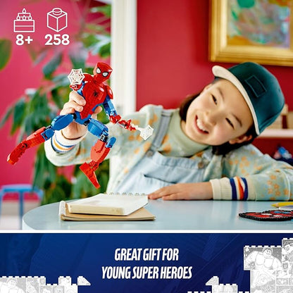 LEGO Marvel Spider-Man Building Toy Fully Articulated Action Figure Superhero Movie Set with Web Elements Gift for Grandchildren Collectible Model for Boys Girls and Kids Ages 8 and Up 76226