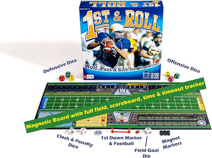 R&ampR Games 1st &amp Roll Football Board Game for Adults and Kids Ideal for Family Night