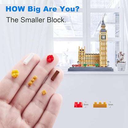 New Architecture Big Ben Building Set - 6473pcs+ Micro Mini Blocks - Enjoyable &amp Affordable - Detailed Model Ages 14+