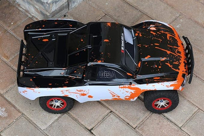 SummitLink Compatible Custom Body Muddy Orange Over White/Black Replacement for 1/10 Scale RC Car or Truck (Truck not Included) SS-WBR-01