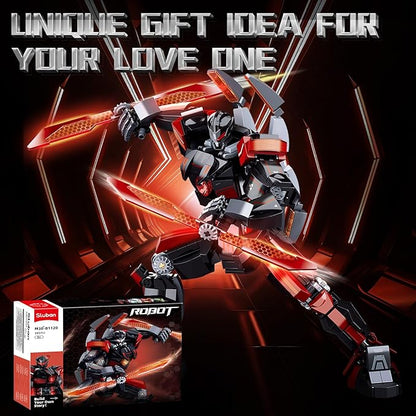 Sluban Mech Building Set Samurai Building Toy for Adults Robot Figure Toys Gifts for Age 8+ Kids and Adults Compatible with Lego Mech Set 585 PCS