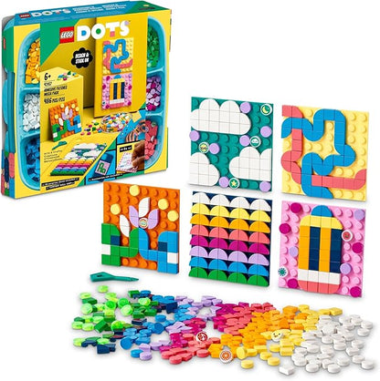 LEGO DOTS Adhesive Patches Mega Pack 41957 Arts and Crafts 5-in-1 Mosaic Making Building Kit DIY Sticker Patches Gift Idea for Creative Kids Make Custom Designs for Notebooks Phone Cases and More