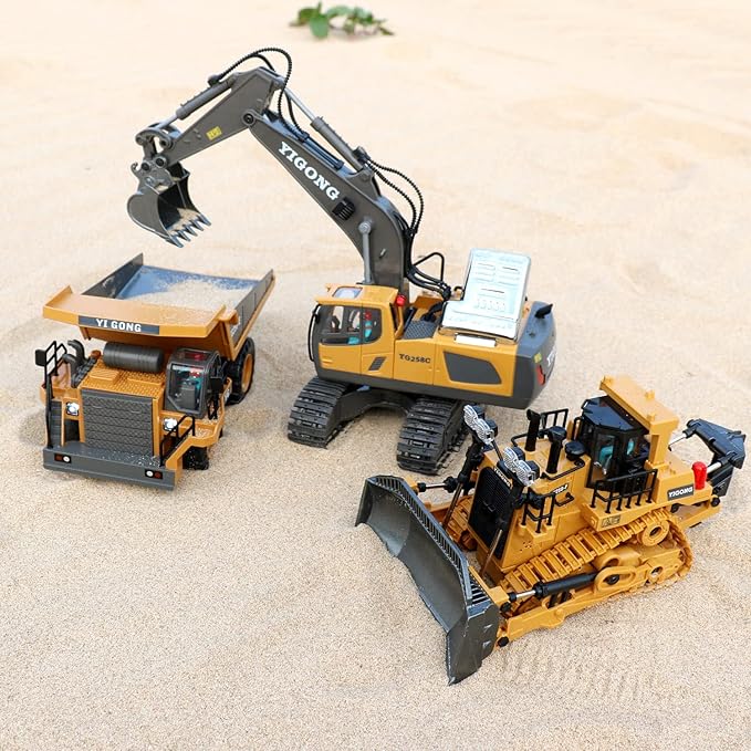 Dwi Dowellin Remote Control Excavator Toys for BoysConstruction Rc Excavators for Kids Age 4-7 8 9 10 Year OldIdeal ToysBatteries Included