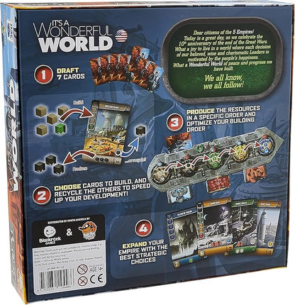 It's A Wonderful World Board Game - Build Your Empire in This Strategic Card Game for Kids and Adults Ages 14+ 1-5 Players 30-60 Minute Playtime Made by Lucky Duck Games