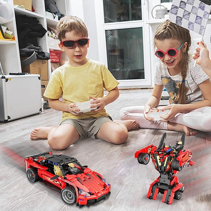 Remote Control Racing Car Building Kit Compatible with Lego STEM Toys for Kids 2 in 1 Model Car Kit 425 PCS Gifts Toys for Age 6-12 Years Old Kids Boys