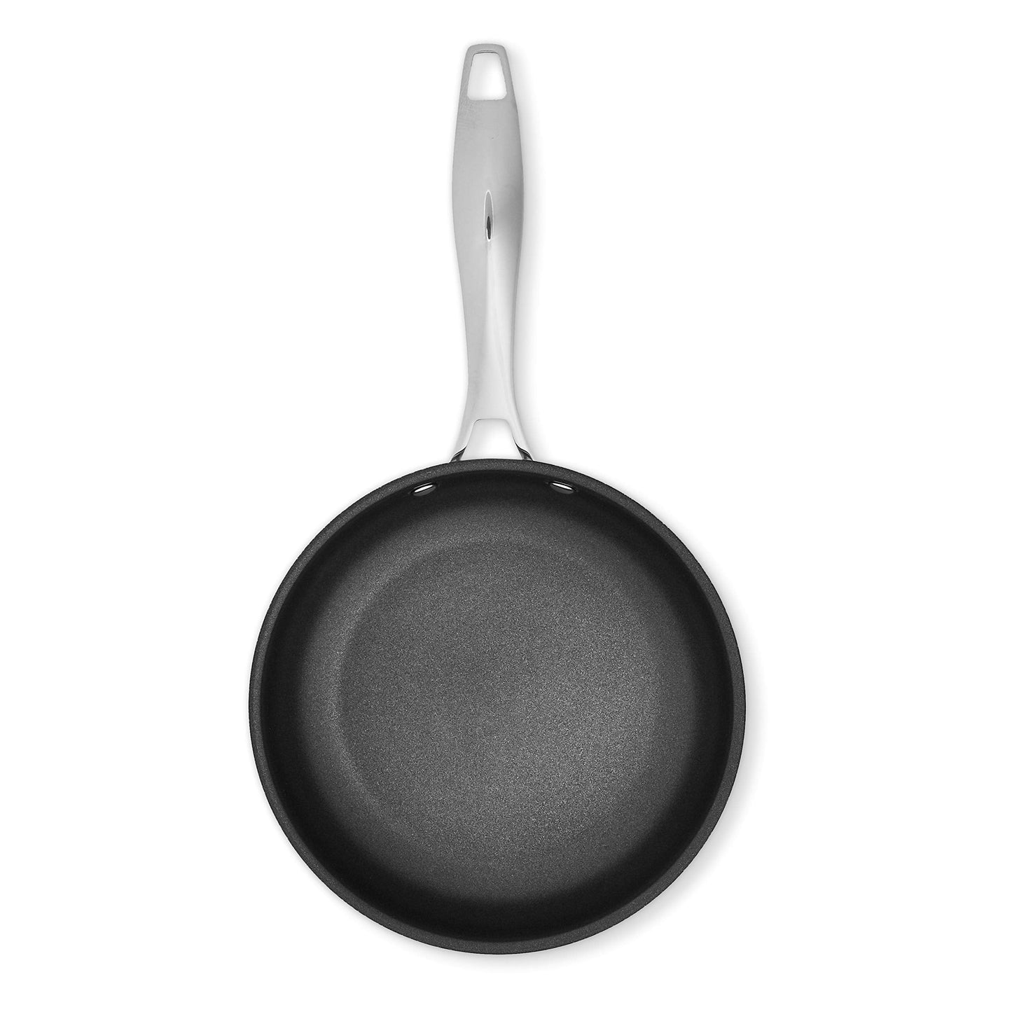 Amazon Basics 2-Piece Non-Stick Stainless Steel Fry Pan Set, Oven and Induction Safe, 10-Inch and 8-Inch