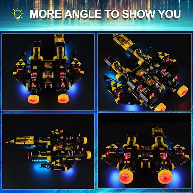 LED Light Kit for Lego 10355 Blacktron Renegade Building Set Compatible with Lego 10355 Building Blocks Model(Not Include Blocks Set)