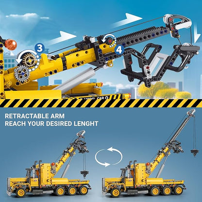 Mould King 17011 Heavy-Duty Tow Truck Building Toy Set Technology MOC Road Trailers Building Gift Toys for Kids Age 14+ (1250 Pieces)