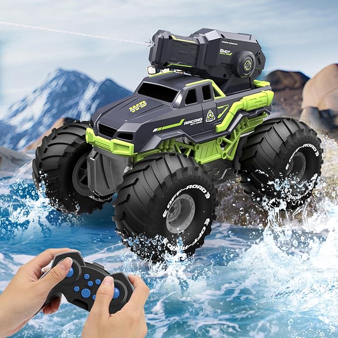 Waterproof RC Stunt Car for Kids – 4WD Double-Sided 360° Flip Remote Control Vehicle with Hand Gesture Sensor Colorful LED Wheels Rechargeable Off-Road Toy for Boys Girls Age 6-12