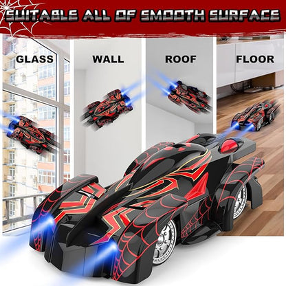 Wall Climbing Remote Control Car 360° Rotating RC Stunt Car with Headlight Rechargeable RC Cars Toys for 3 4 5 6 7 8-12 Year Old Boys Girls Kids