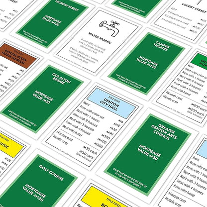Monopoly Board Game Denton TX Edition : 2-6 Players Family Board Games for Kids and Adults Board Games for Kids 8 and up for Kids and Adults Ideal for Game Night