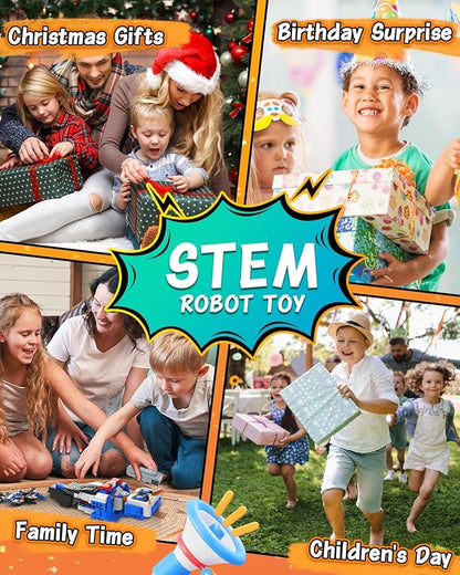 aukfa STEM Robot Toys Building Kits Building Toys for Boys Age 8-12 App &amp Remote Control Blocks Engineering Science Learning Educational Coding DIY Stem Projects Robot Gifts for Boys &amp Girls