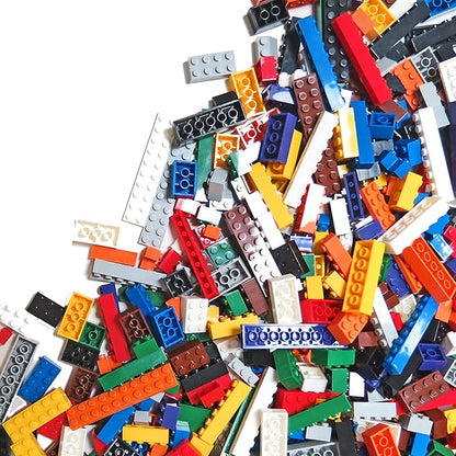 Play Platoon 6 Pound Bulk Building Bricks Set- 10 Classic Colors Bulk Building Blocks Play Set Generic Brick Parts for Boys and Girls Classic