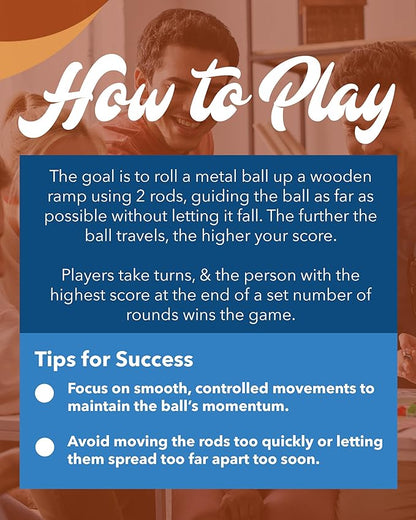 WE Games Shoot the Moon Game (10 Count) Large 18 inch Size Solid Natural Wood Retro Games for Adults Classic Table Top Board Game