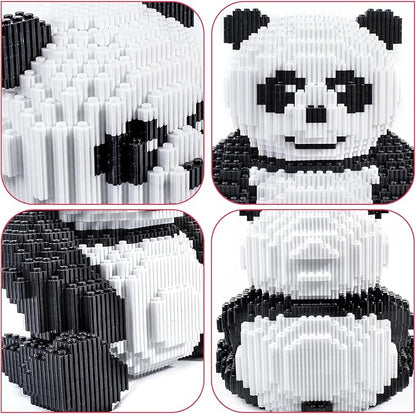 AHZILEl Animal Panda Blocks Building Set 7822 Pcs Cute 3D Puzzle Mini Building Bricks Toy Kits DlY Educational Particle Building Birthday Gift
