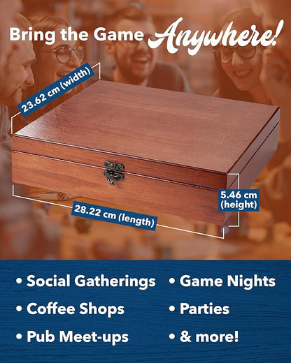 WE Games Shut-The-Box Board Game in Wooden Box with Dice