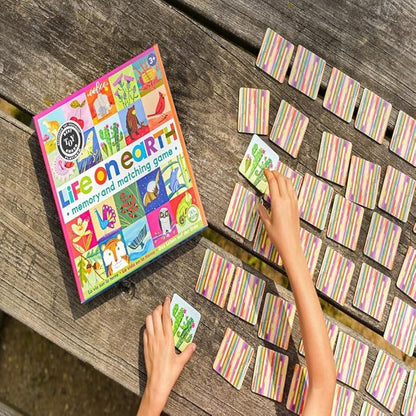 eeBoo: Memory and Matching Game - Life on Earth- 24 Pairs Develops Recognition Concentration Memory &amp Vocabulary Skills Age 3+