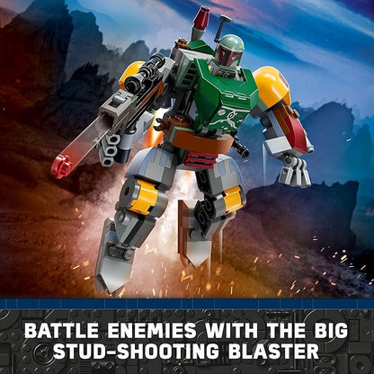 LEGO Star Wars Boba Fett Mech Buildable Star Wars Action Figure Posable Mech Inspired by The Iconic Star Wars Bounty Hunter Features a Buildable Shield Stud Blaster and Jetpack 75369