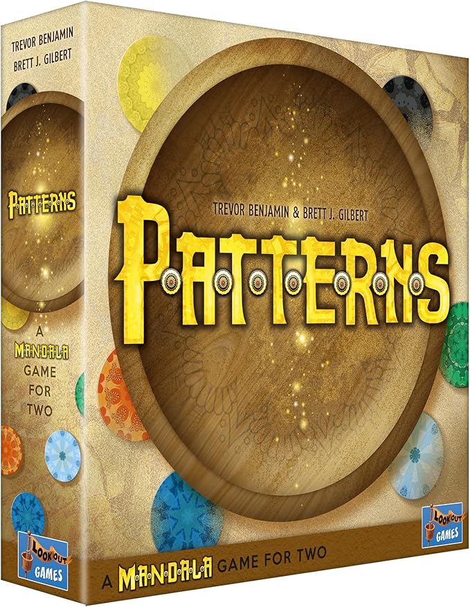 Patterns: A Mandala Game - Engaging Strategy Board Game with Unique Tea Towel Play Mat Fun Family Game for Kids and Adults Ages 10+ 2 Players 15 Minute Playtime Made by Lookout Games