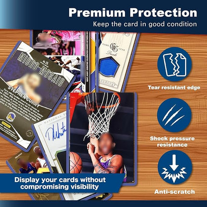 200 Hard Card Sleeves Card Toploaders for Protection for Baseball Football Premium Top Loaders for Cards Ensuring Safety (200 Hard Sleeves)