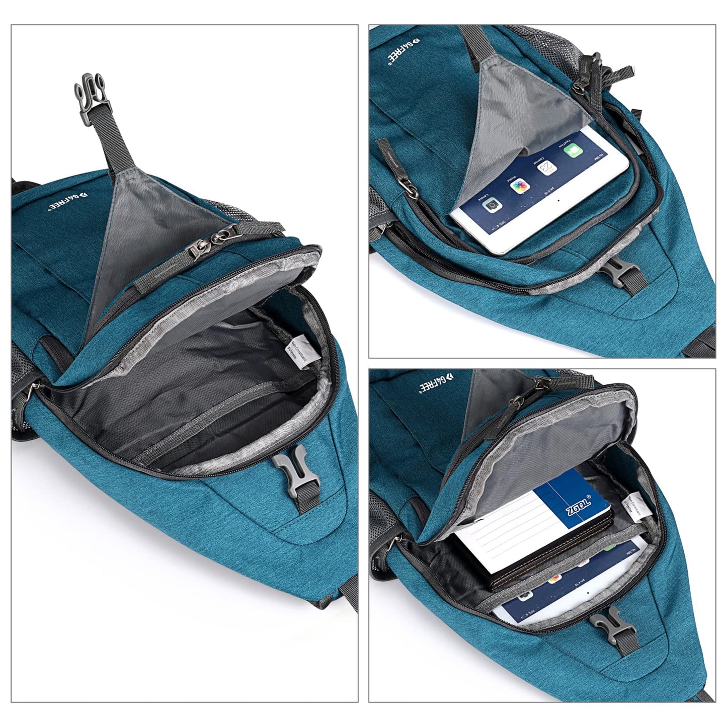 G4Free Sling Bag RFID Blocking Sling Backpack Crossbody Chest Bag Daypack for Hiking Travel