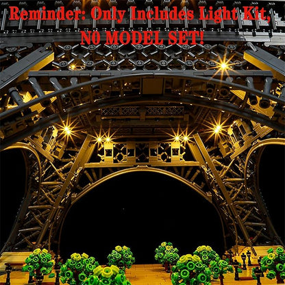 LED Light Set Compatible with Lego 10307 Eiffel Tower Icons Building Blocks Model - Model Set NOT Included