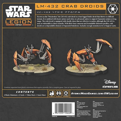 Star Wars: Legion LM-432 Crab Droid Unit Expansion - Tabletop Miniatures Game Strategy Game for Kids and Adults Ages 14+ 2 Players 3 Hour Playtime Made by Atomic Mass Games