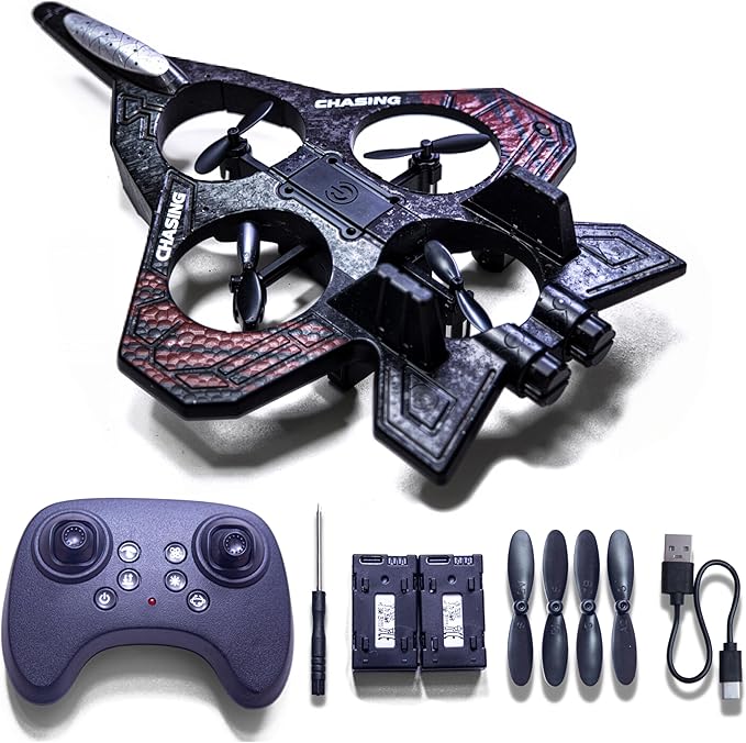 Foam RC AirplaneRemote Control Planes with LED Lights Fighter Jet for Night Flights Outdoor 360° Flip &amp Spin Stunt Drone Toy for Beginner Adults