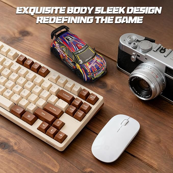 1:32 Scale mini rc Drift car 4WD 25KM/H 2.4GHz Stunt Drifting RC Toys with LED Lights 4 Obstacles Rechargeable Racing Car Suitable as a Gift for Adults and Children
