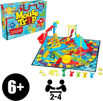 Hasbro Gaming Mouse Trap Board Game for Kids Ages 6 and Up Classic Game for 2-4 Players with Easier Set-Up Than Previous Versions