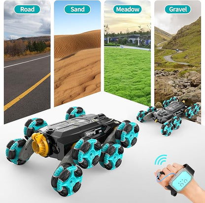 8WD Gesture Sensing RC Stunt Cars - Toys Gifts for Kids 8 9 10 11 12 Year Old Boys Girls2.4Ghz Remote Control CarsTransform Drift Off Road Vehicle for Children Birthday Presents