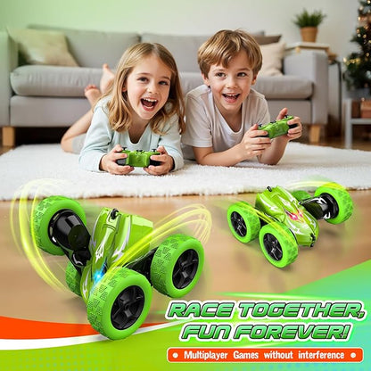 Remote Control Car 4WD 2.4GHz Fast RC Cars with Wheel Lights Toys for Age 3-12 Birthday Gifts Christmas Toys for 3-12 Year Olds Type-C Charging Rechargeable