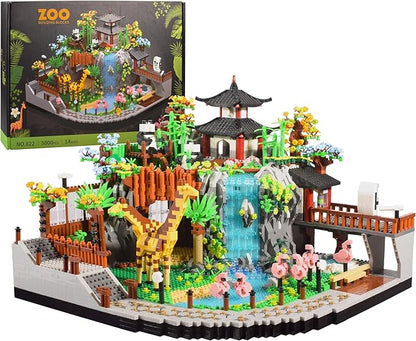 Zoo Micro Mini Bricks Desert Building BlocksCreative Ideals Zoological Park Architecture Toy Present Model for Adults and Kids Age of 14+ 5000 PCS