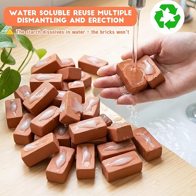 Brick and Mortar Construction Set DIY Building Blocks for Kids Ages 6+ STEM Construction Kit Versatile Creative Play Great Birthday Gift