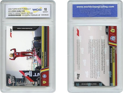 2025 Topps Now Formula 1 Racing Lewis Hamilton First F1 Sprint Race Victory Card #20 GEM Mint 10