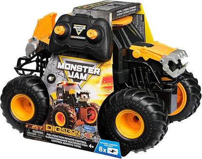 Monster Jam JCB DIGATRON Remote Control Truck 1:15 Scale RC Monster Truck with 2.4GHz Full-Function Controller Indoor/Outdoor Official Vehicle for Kids Ages 4+