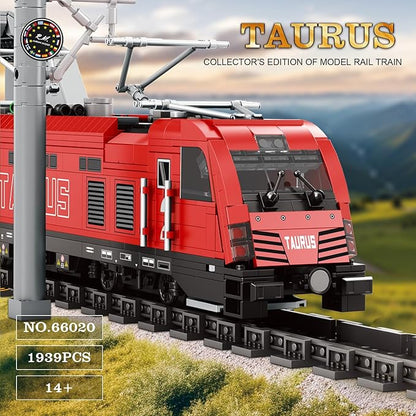 Reobrix City Train Set with BaseMOC Classic Car Building Block KitRetro Taurus Electric Train 66020Model for Adult Truck LoversGifts Home Décor1939 PCS