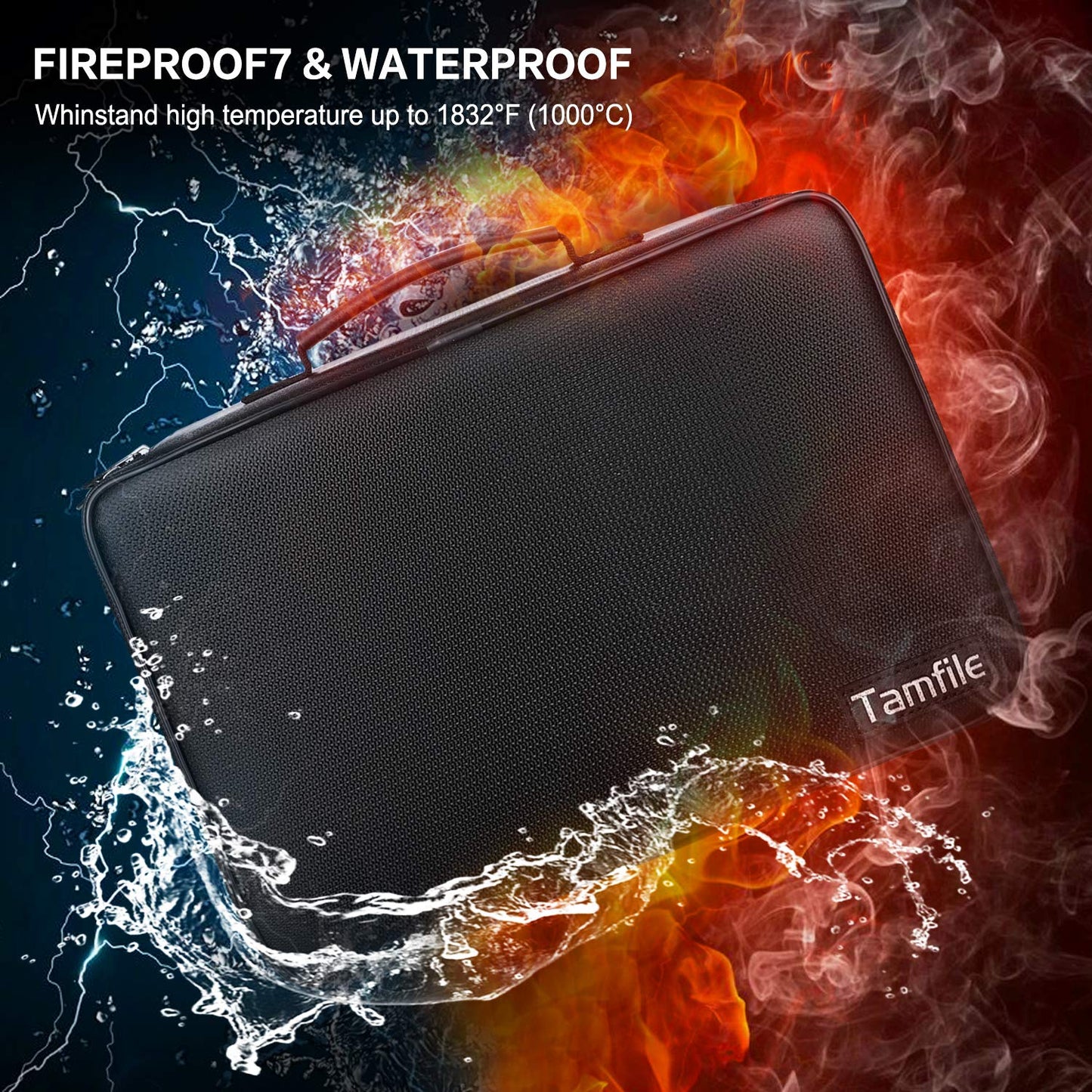 Fireproof Battery Organizer Storage Case Waterproof & Explosionproof, Safe Bag Fits 210+ Batteries Case - with Tester BT-168, Carrying Container Bag Energy Batteries AA AAA C D 9V Lithium 3V Holder