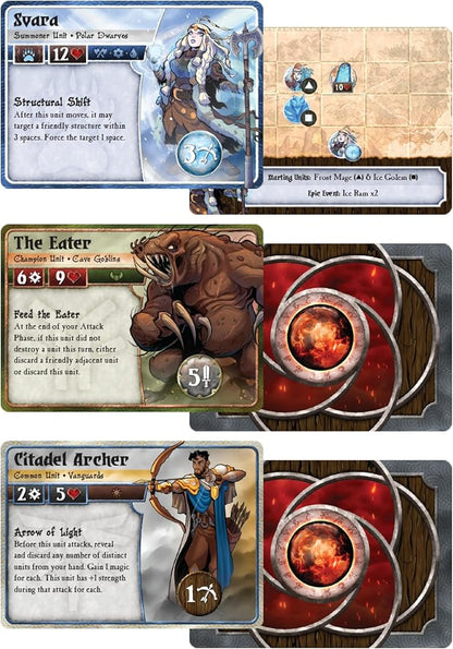 Plaid Hat Games Summoner Wars Second Edition Master Set – Tactical Dueling Card Game – Includes 6 Faction Decks Custom Dice and Game Board – Ages 9+ 2 Players