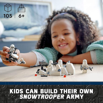 LEGO Star Wars Snowtrooper Battle Pack 75320 Set Building Toy with 4 Figures Blasters and Speeder Bike Gift Idea for Grandchildren Kids Boys and Girls Ages 6 and Up