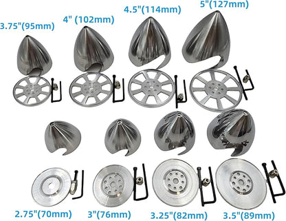 Metal Propeller Spinner Dia 70mm-127mm CNC Plane Spinner for DLE Gasoline Engine DLE20 DLE30 DLE55 DLE111 DLE222 RC Airplane (3.0(76MM))