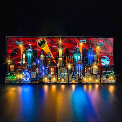 Upgraded Led Light Kit for Lego The Animated Series Gotham City Building Set Compatible with Lego 76271 Best Gifts for Adults (Model Not Included)