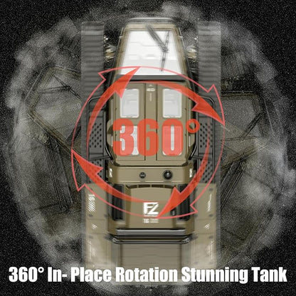 Mostop RC Tank Car 1:16 Scale 2.4Ghz Remote Control Crawler High Speed Tank Off-Road RC Tracked Vehicles 360°Rotating Drifting Car with 2 Batteries Military Truck for Kids Adults