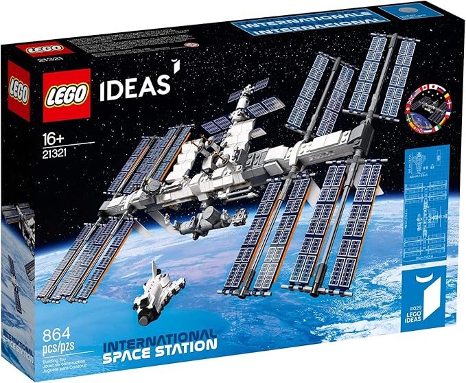 LEGO Ideas International Space Station 21321 Building Kit Adult Set for Display Makes a Great Birthday Present (864 Pieces)