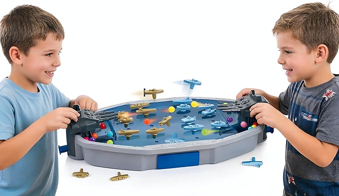 Naval Battleships Shooting GameTabletop Warships Shot Game for 2 PlayersBattle Competitive Toy for Age 6+Fun for Kids &amp Adults
