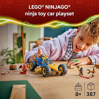 LEGO NINJAGO Jay’s Transforming Car Building Toy for Boys &amp Girls - Toy Car W/2 Play Modes for Kids Ages 8+ - W/Jay NYA Dragon Form Kai &amp 2 More Minifigures - Gift Idea for Birthdays - 718