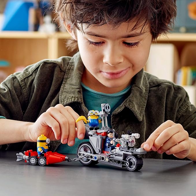 LEGO Minions Unstoppable Bike Chase (75549) Minions Toy Building Kit with Bob Stuart and Gru Minion Figures Makes a Great Birthday Present for Minions Fans (136 Pieces)